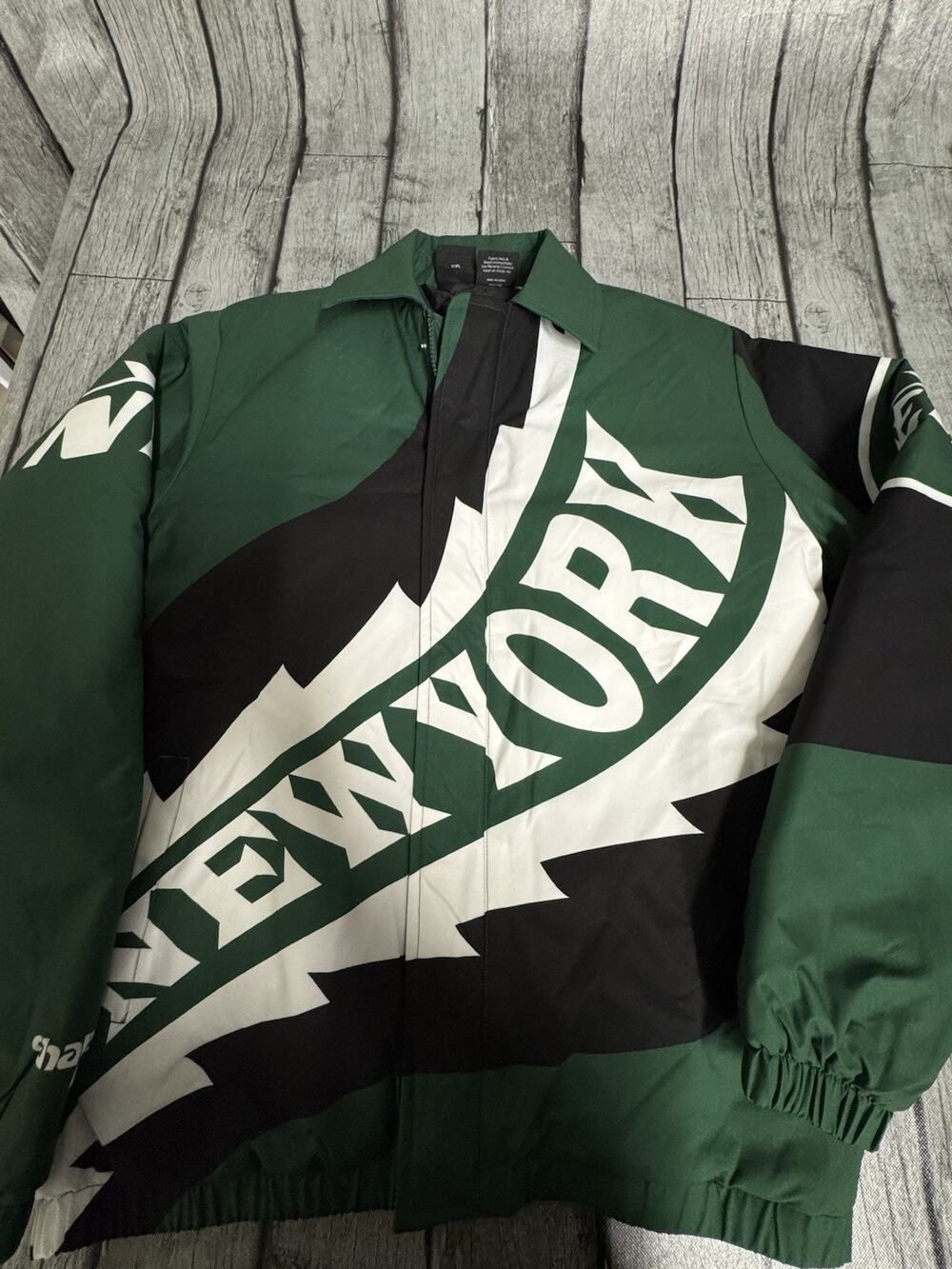 NWT Men’s Chalk Line New York Jets Saw Blade Quilted Puffer Jacket Small Green